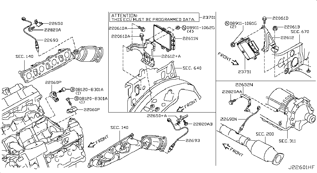 NISSAN 220601KT0A - Senor batai allinparts.ro