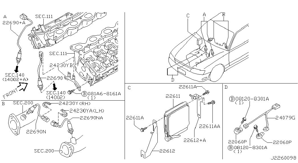 Infiniti 22691 AR210 - Sonda Lambda allinparts.ro