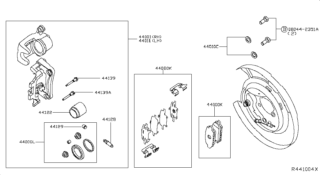 NISSAN D40809N00B - Set accesorii, placute frana allinparts.ro