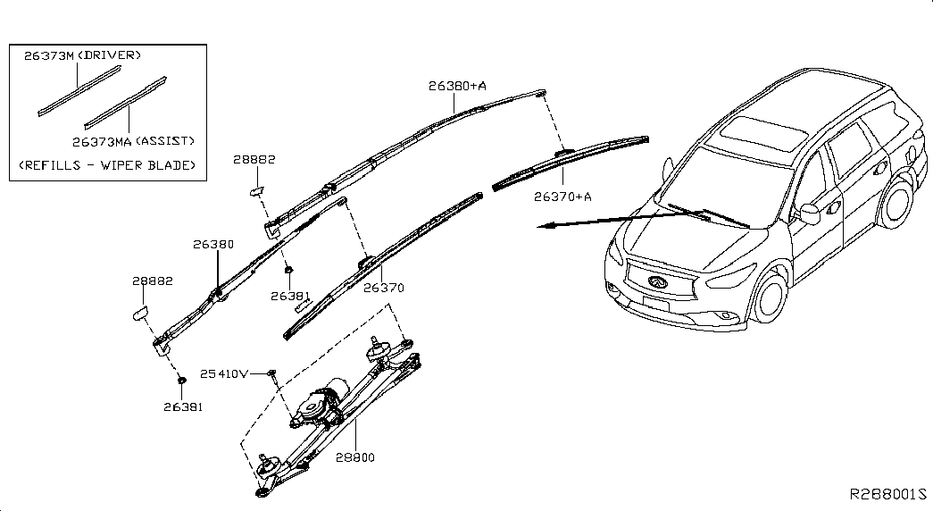 NISSAN 28882-ZN50A - Lamela stergator allinparts.ro
