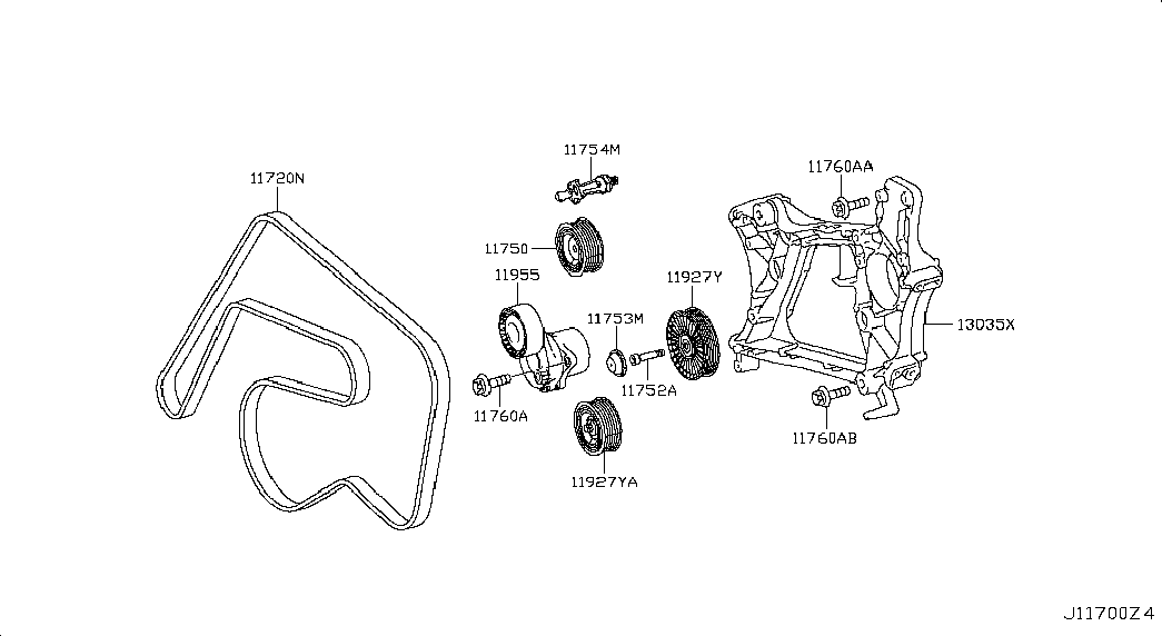 Mercedes-Benz 11927HG00A - Rola ghidare / conducere, curea transmisie allinparts.ro