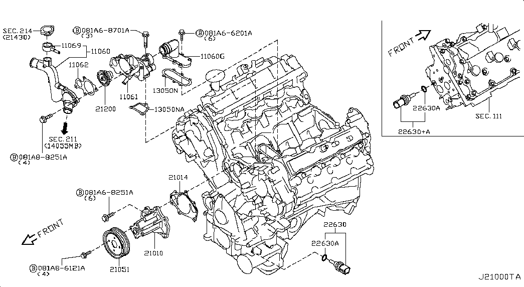 Infiniti 22630-ED000 - Senzor,temperatura lichid de racire allinparts.ro