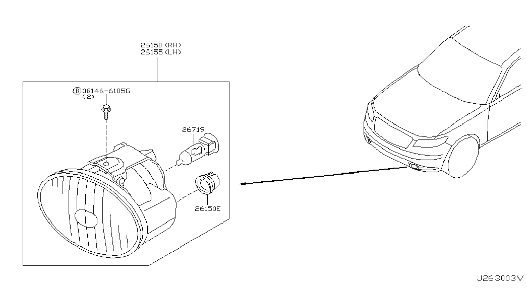NISSAN 26296-89921 - Bec, far pentru viraje allinparts.ro