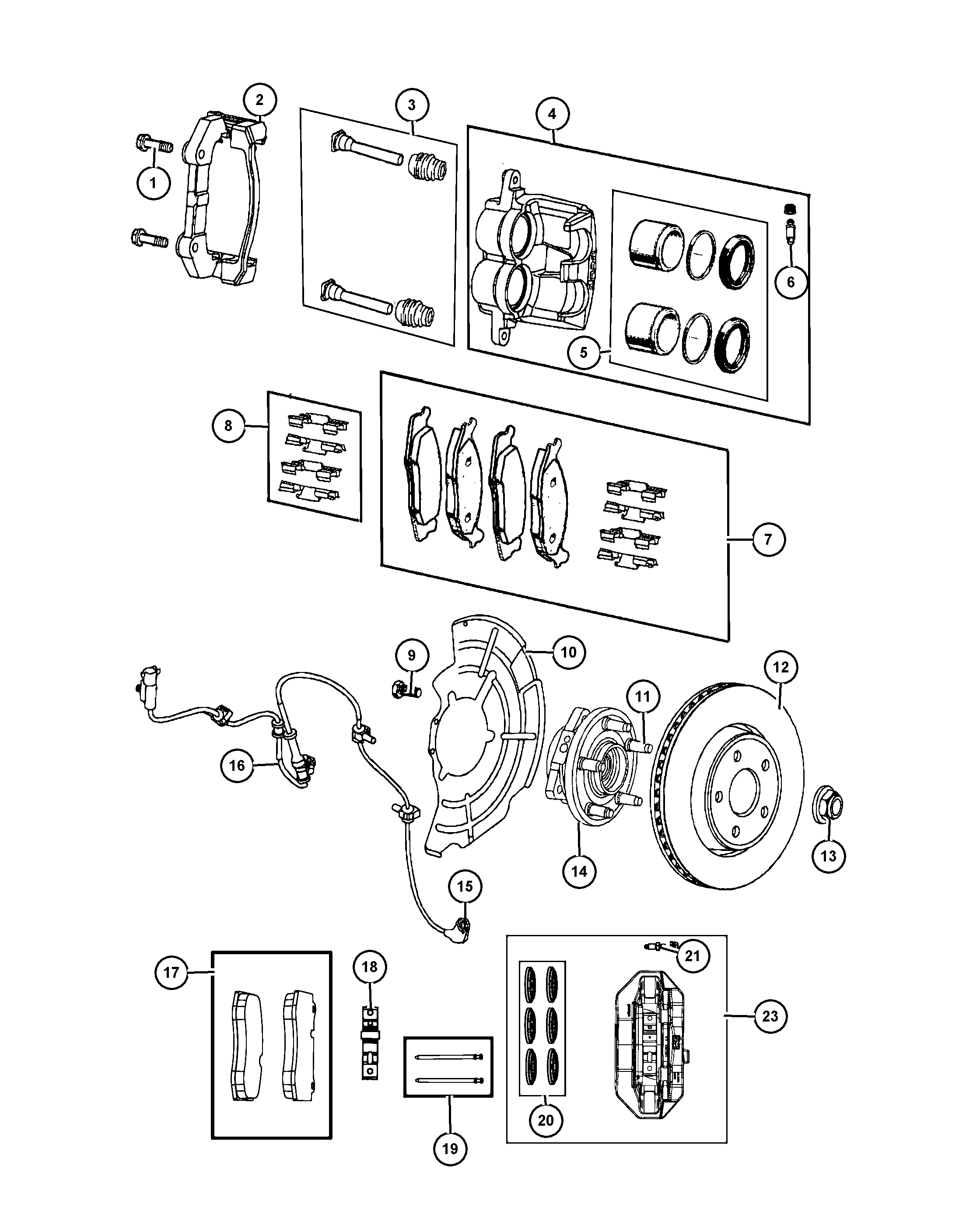 FCA 68144 427AB - Set placute frana,frana disc allinparts.ro