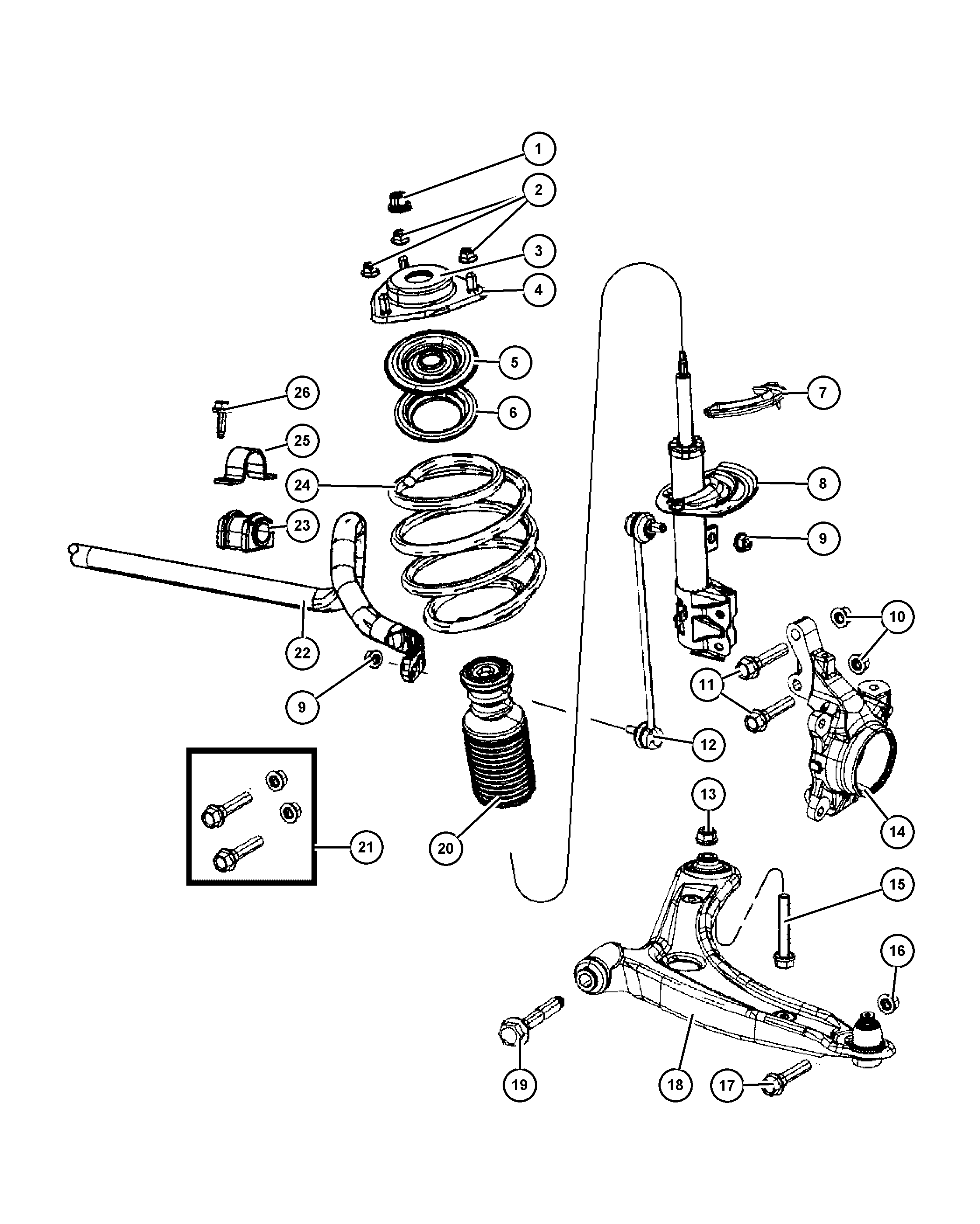MAZDA 5174 185AB - Brat / bieleta suspensie, stabilizator allinparts.ro