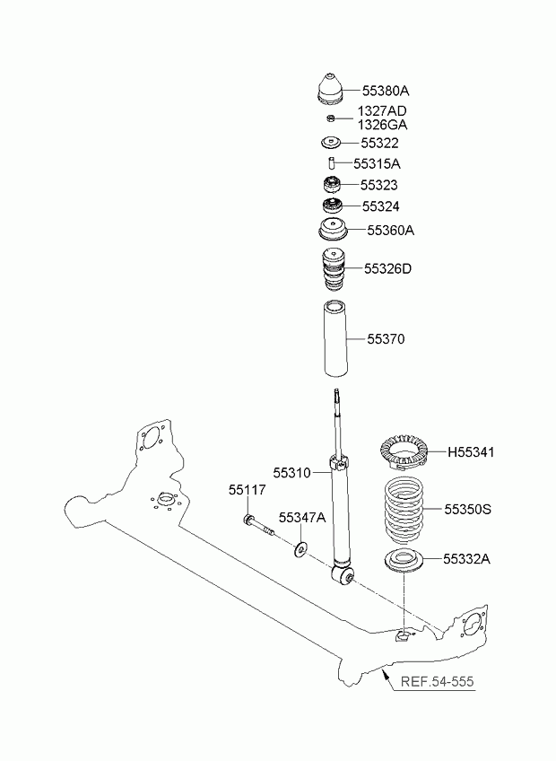 KIA-HYUNDAI 55326-07100 - Tampon cauciuc, suspensie allinparts.ro