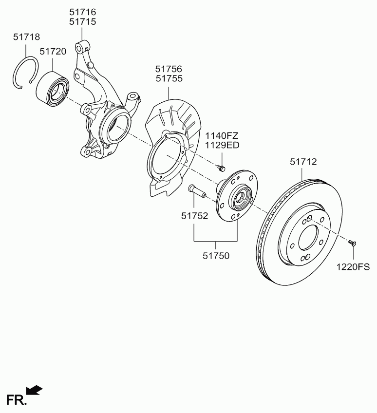 Eagle 51720-0Q000 - Set rulment roata allinparts.ro