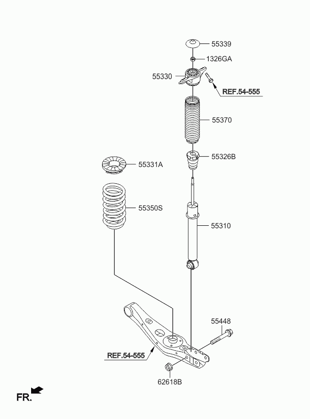 KIA-HYUNDAI 55326C5000 - Tampon cauciuc, suspensie allinparts.ro