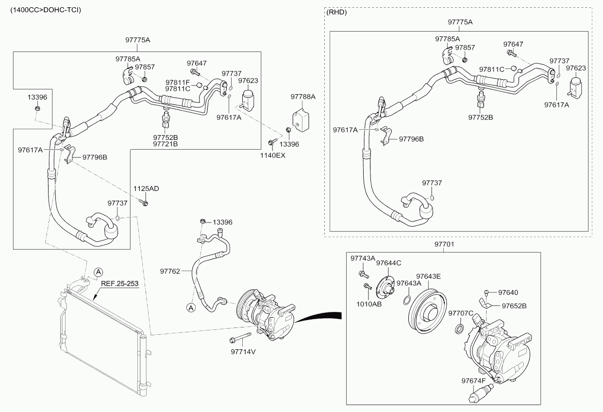 KIA-HYUNDAI 97701-1W100 - Compresor, climatizare allinparts.ro