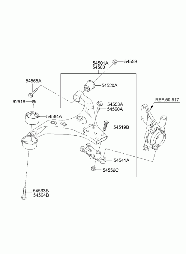 KIA-HYUNDAI 54501-0Z000 - Brat, suspensie roata allinparts.ro