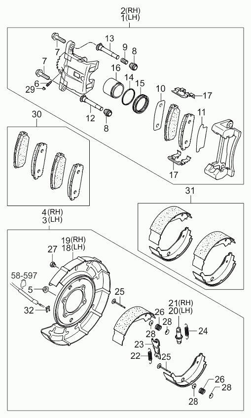 KIA-HYUNDAI 582303E000 - Etrier frana allinparts.ro