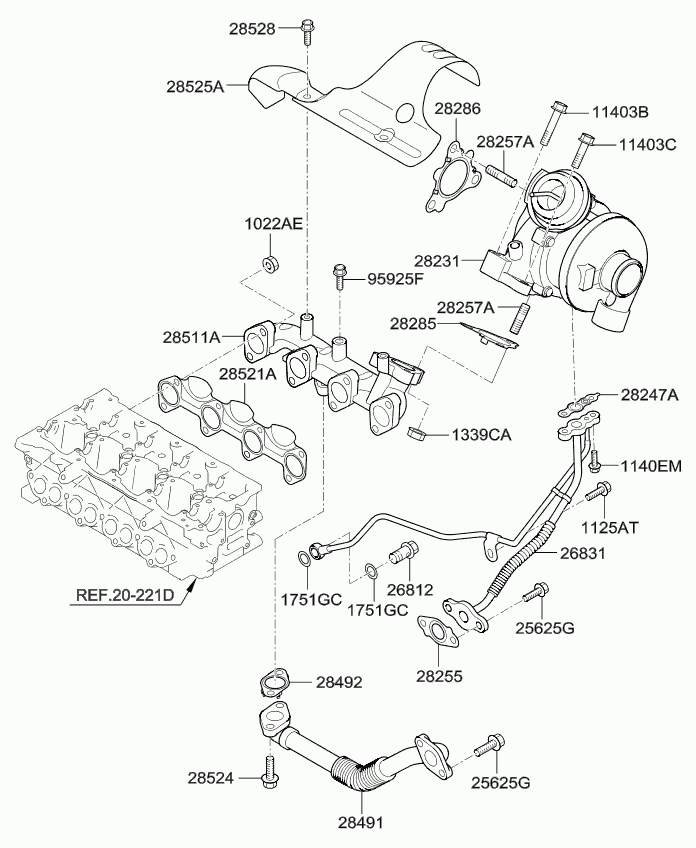 KIA-HYUNDAI 282012A850 - Compresor,sistem de supraalimentare allinparts.ro