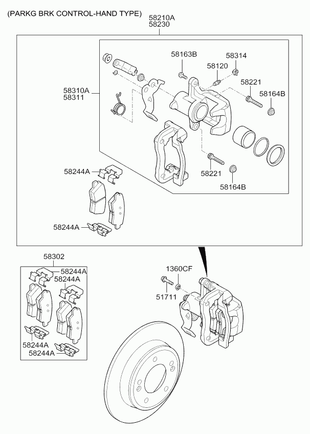 KIA-HYUNDAI 58302-A2A30 - Set placute frana,frana disc allinparts.ro