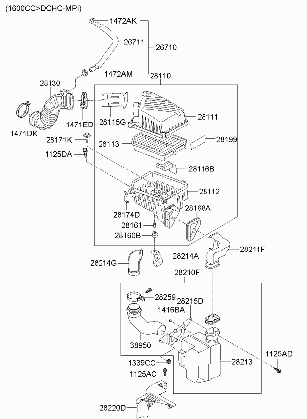 KIA-HYUNDAI 28113 2F800 - Filtru aer allinparts.ro