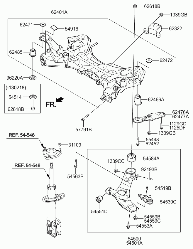 KIA-HYUNDAI 54530-2P100 - Articulatie sarcina / ghidare allinparts.ro