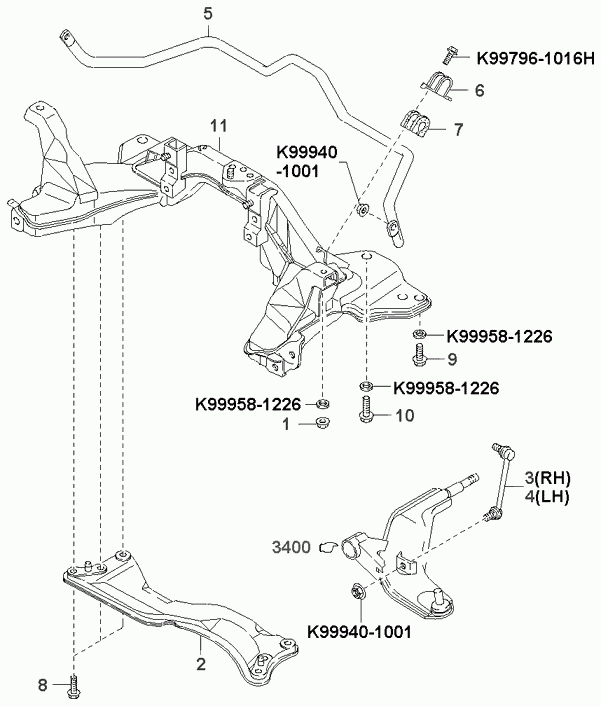 VAG KGA2A34170A - Brat / bieleta suspensie, stabilizator allinparts.ro