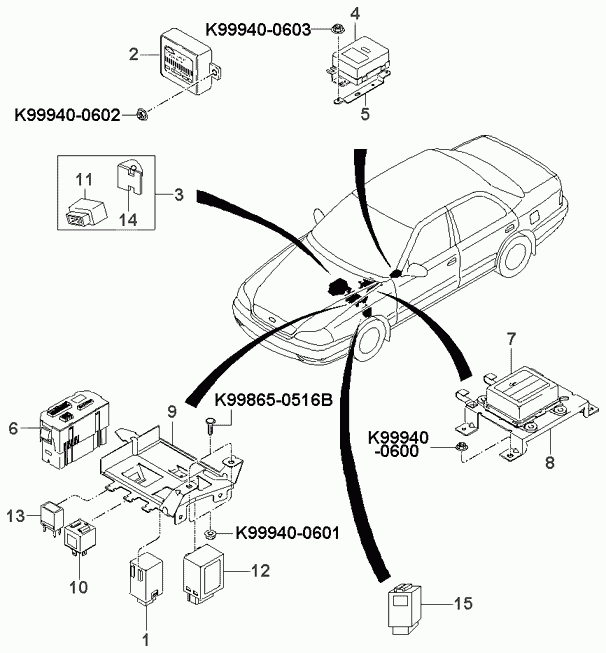 KIA-HYUNDAI 0K9A0-67740 - Releu, curent alimentare allinparts.ro