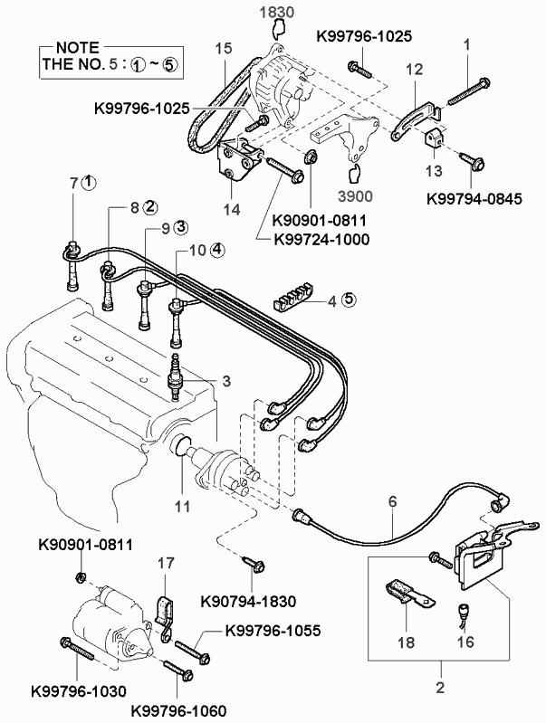 KIA-HYUNDAI 0K954 18381 - Curea transmisie cu caneluri allinparts.ro