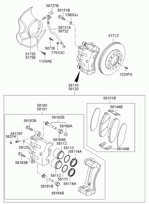 KIA-HYUNDAI 58110-2P700 - Etrier frana allinparts.ro