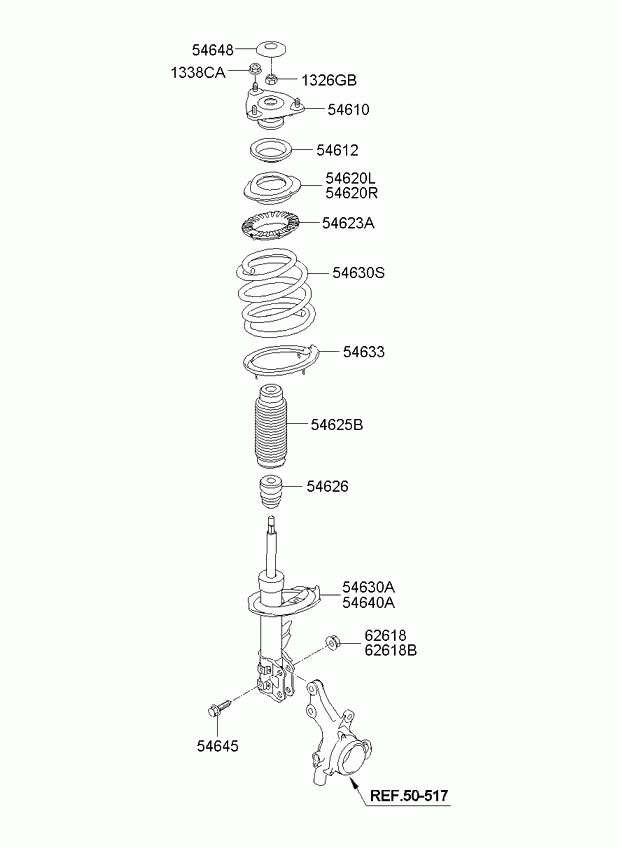 KIA-HYUNDAI 54626-1H000 - Chit protectie praf,amortizor allinparts.ro