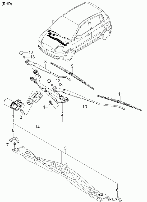 KIA-HYUNDAI 9835007000 - Lamela stergator allinparts.ro