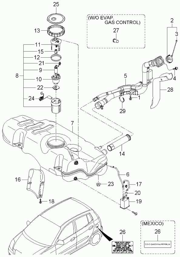 KIA-HYUNDAI 31110-07000 - Pompa combustibil allinparts.ro