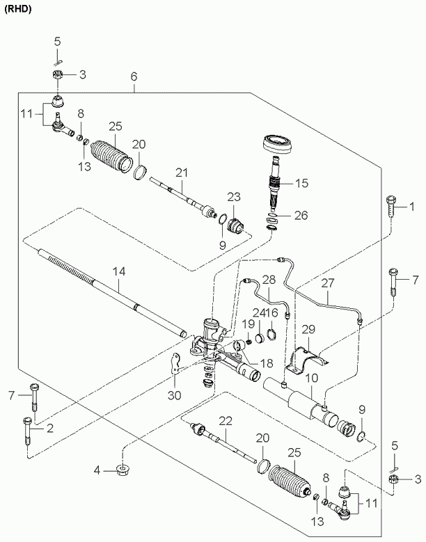 KIA-HYUNDAI 57740-07000 - Burduf cauciuc, directie allinparts.ro