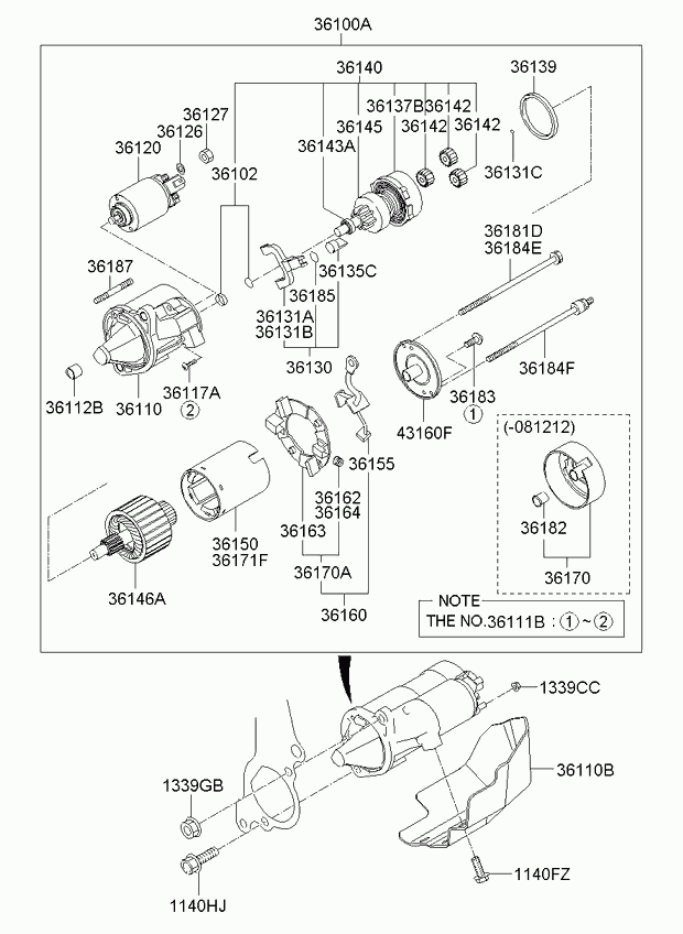 KIA-HYUNDAI 3610037210 - Starter allinparts.ro