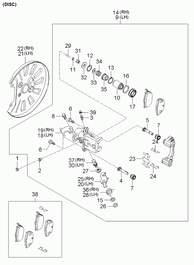 KIA-HYUNDAI 582302F300 - Etrier frana allinparts.ro