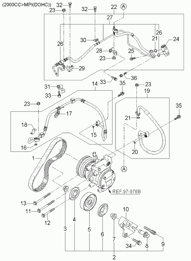 KIA-HYUNDAI 97713 1C200 - Curea transmisie cu caneluri allinparts.ro