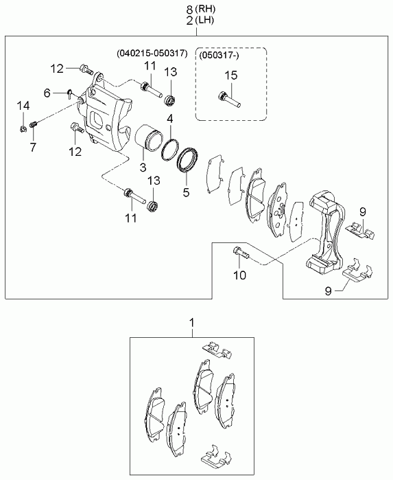 KIA-HYUNDAI 581102F200 - Etrier frana allinparts.ro