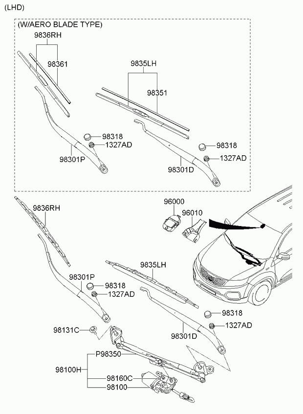KIA-HYUNDAI 98361-2M100 - Lamela stergator allinparts.ro