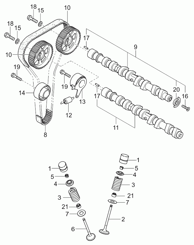KIA-HYUNDAI 0K30E-12-205 - Curea de distributie allinparts.ro