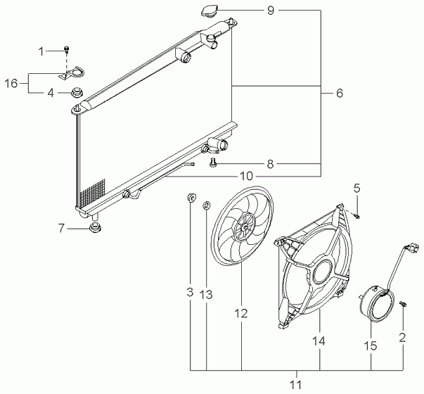 KIA-HYUNDAI 253303C100 - Buson,radiator allinparts.ro