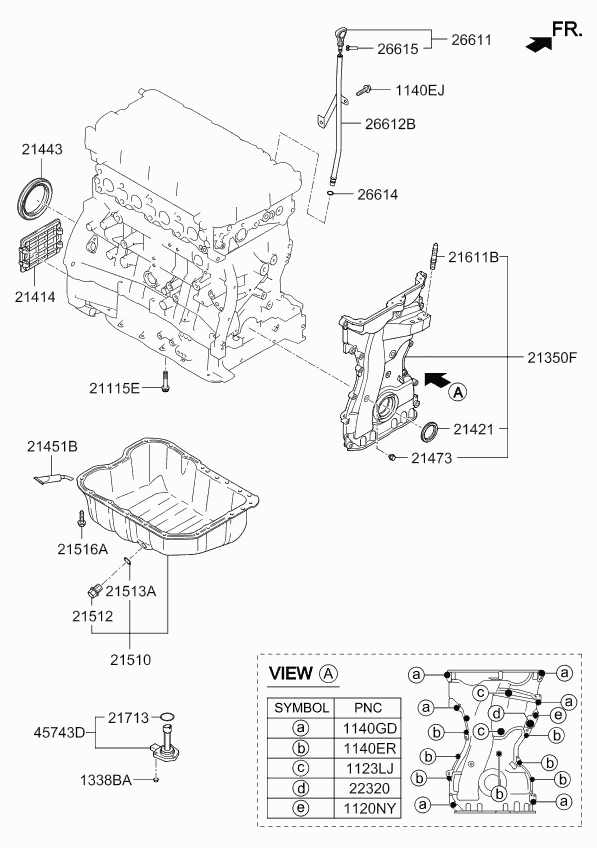 KIA-HYUNDAI 21443-2G000 - Simering, arbore cotit allinparts.ro