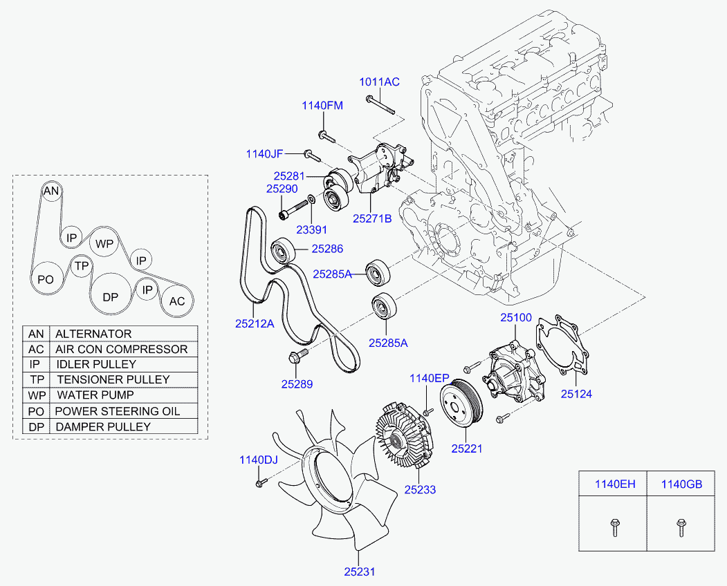 KIA-HYUNDAI 25100-4A-200 - Pompa apa allinparts.ro
