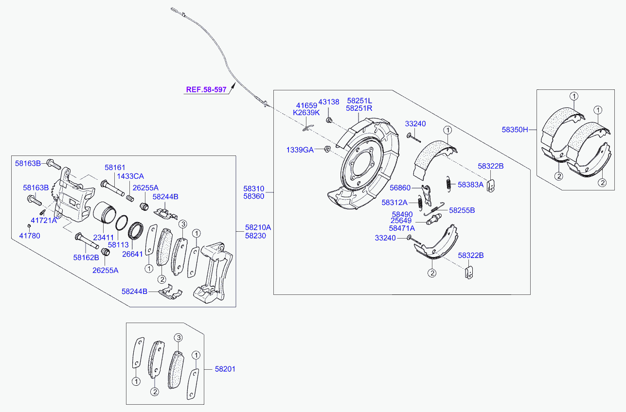 KIA-HYUNDAI 583023EE00 - Set placute frana,frana disc allinparts.ro