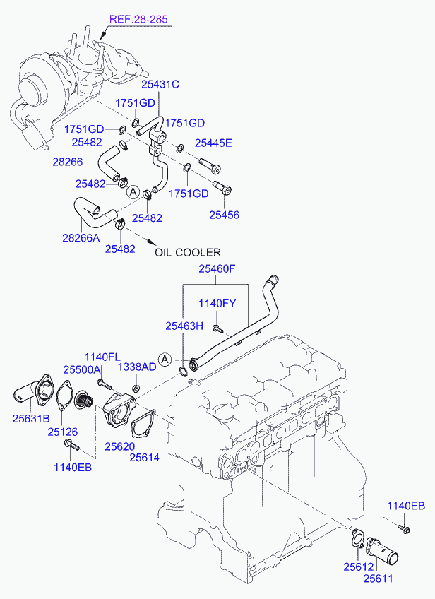 KIA-HYUNDAI 25510 42010 - Termostat,lichid racire allinparts.ro