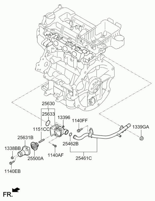 KIA-HYUNDAI 25500-03850 - Termostat,lichid racire allinparts.ro