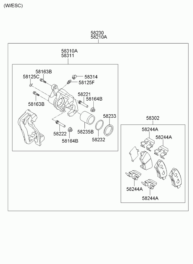 KIA-HYUNDAI 58302-2KA10 - Set placute frana,frana disc allinparts.ro