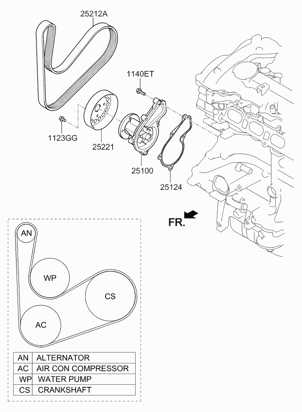 KIA-HYUNDAI 25100-2E005 - Pompa apa allinparts.ro