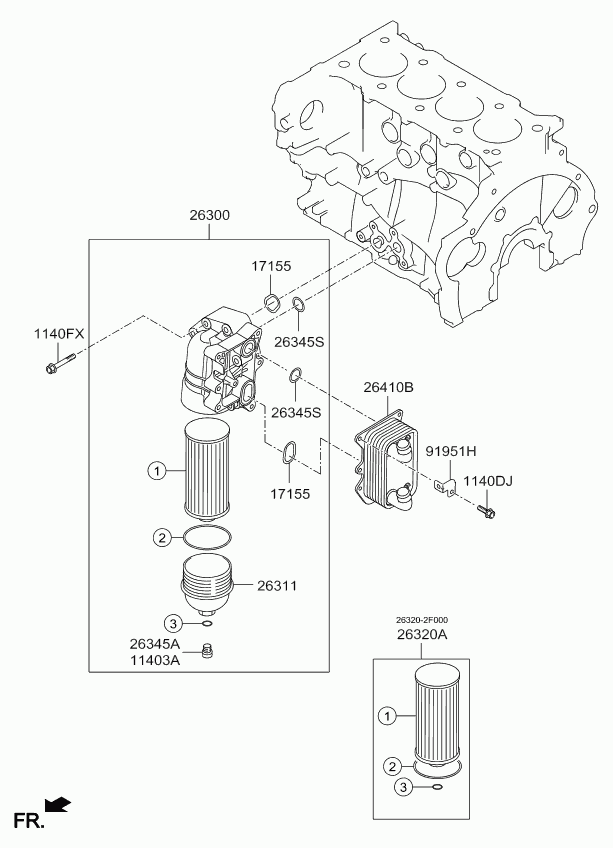 KIA-HYUNDAI 263102F000 - Filtru ulei allinparts.ro