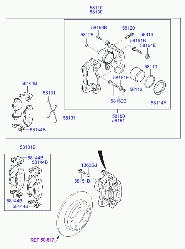 Buessing 58101-A6A75 - Set placute frana,frana disc allinparts.ro