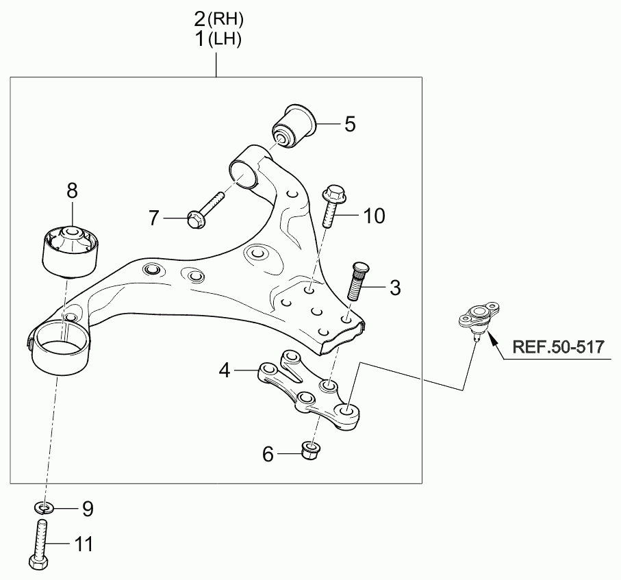 KIA-HYUNDAI 54501-1F100 - Brat, suspensie roata allinparts.ro