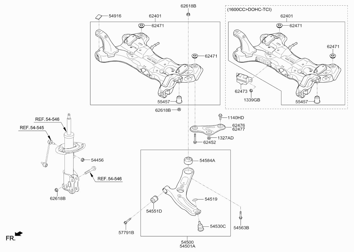 KIA-HYUNDAI 54500-A7000 - Brat, suspensie roata allinparts.ro