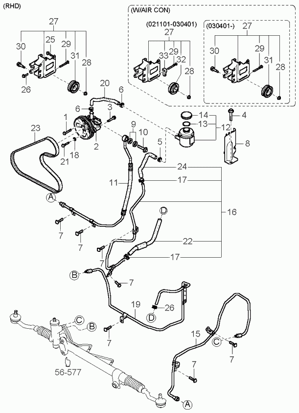 TOYOTA 5717038010 - Curea transmisie cu caneluri allinparts.ro