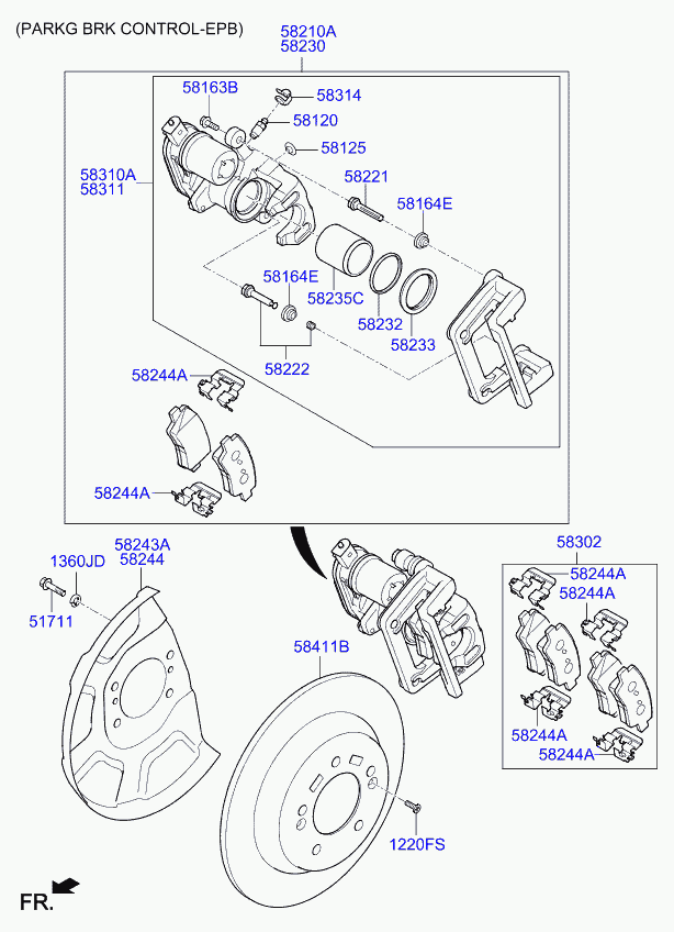 KIA-HYUNDAI 58210 A4100 - Etrier frana allinparts.ro