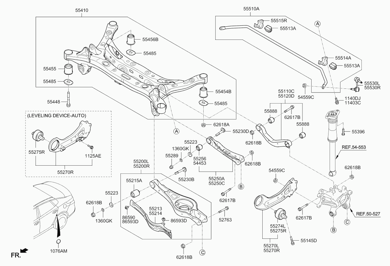 KIA-HYUNDAI 55130C3000 - Suport,trapez allinparts.ro