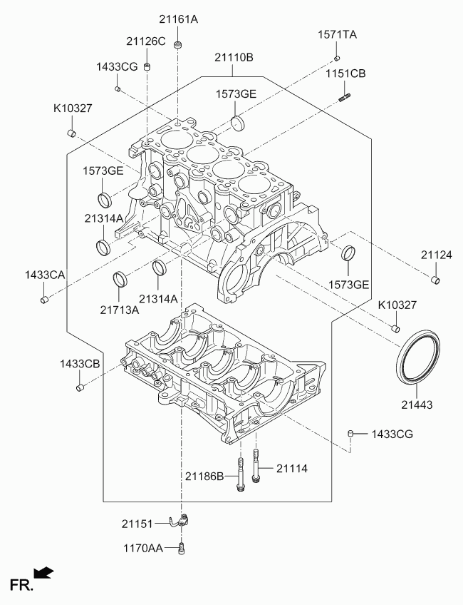 HAWTAI 214432A200 - Simering, arbore cotit allinparts.ro