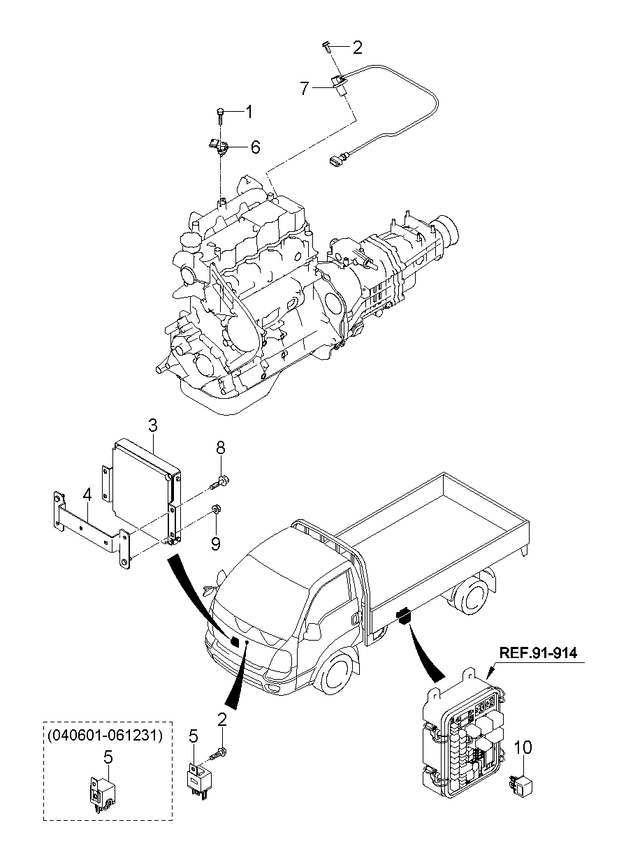 KIA-HYUNDAI 39160-3X100 - Releu, curent alimentare allinparts.ro